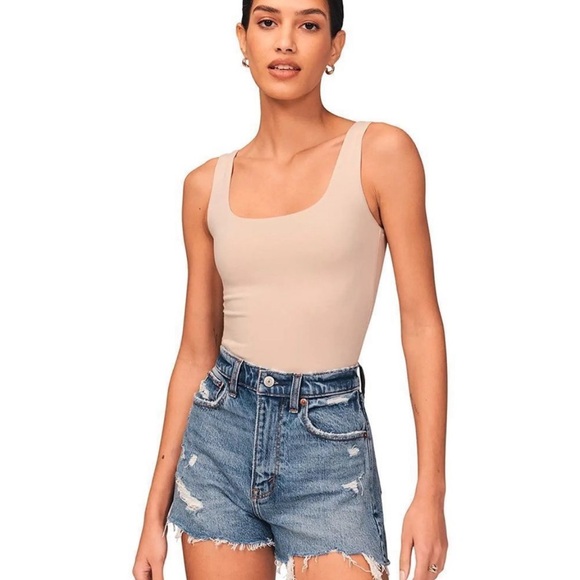 Abercrombie & Fitch Curve Love High Rise Mom Ripped Shorts Women Size 32 - Picture 3 of 13